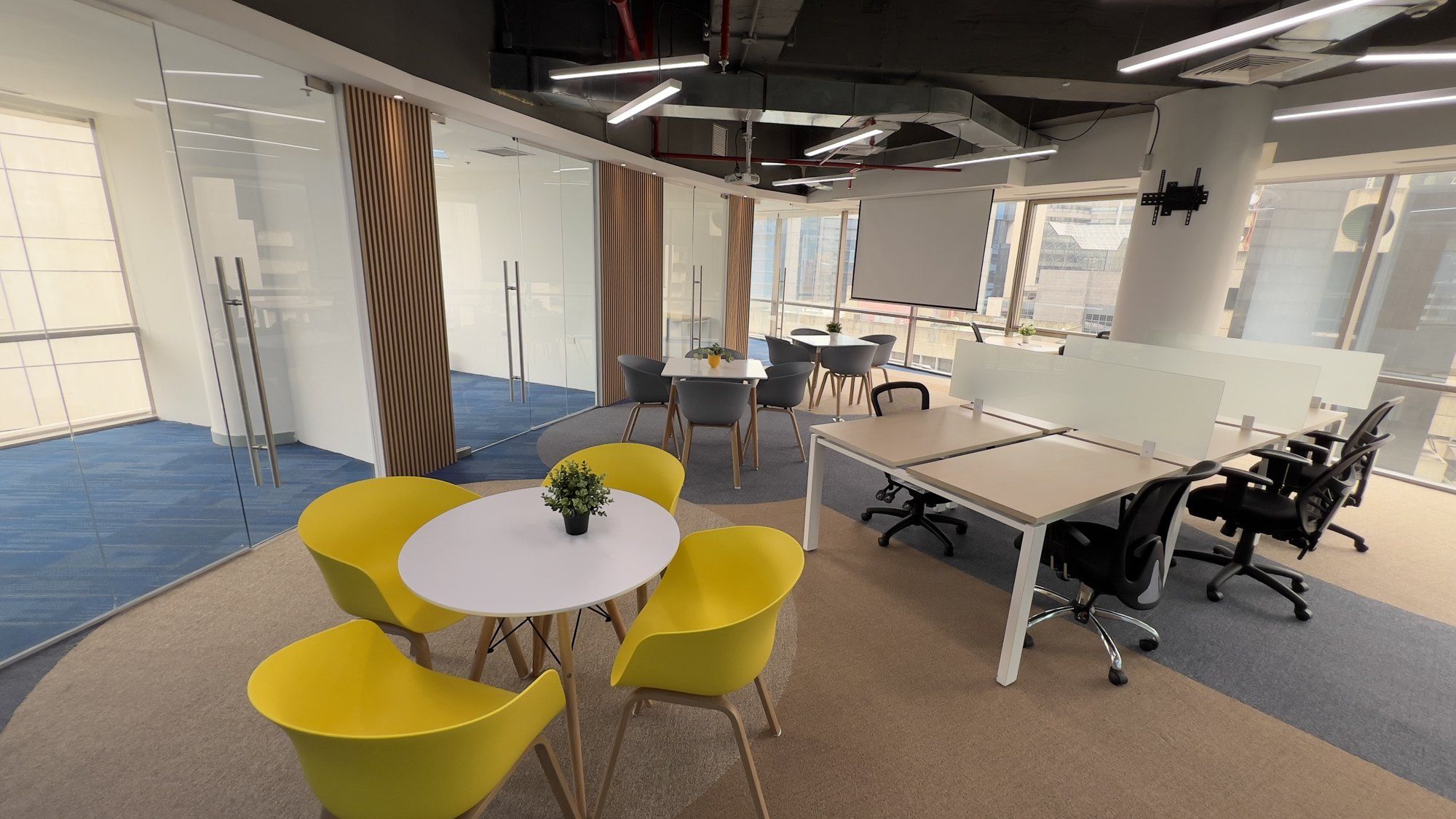 Espacio colaborativo del coworking en Spatium Caracas